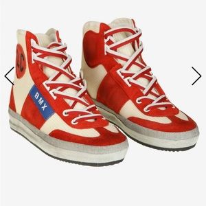 LEATHER CROWN, brand new sneakers size 8.5